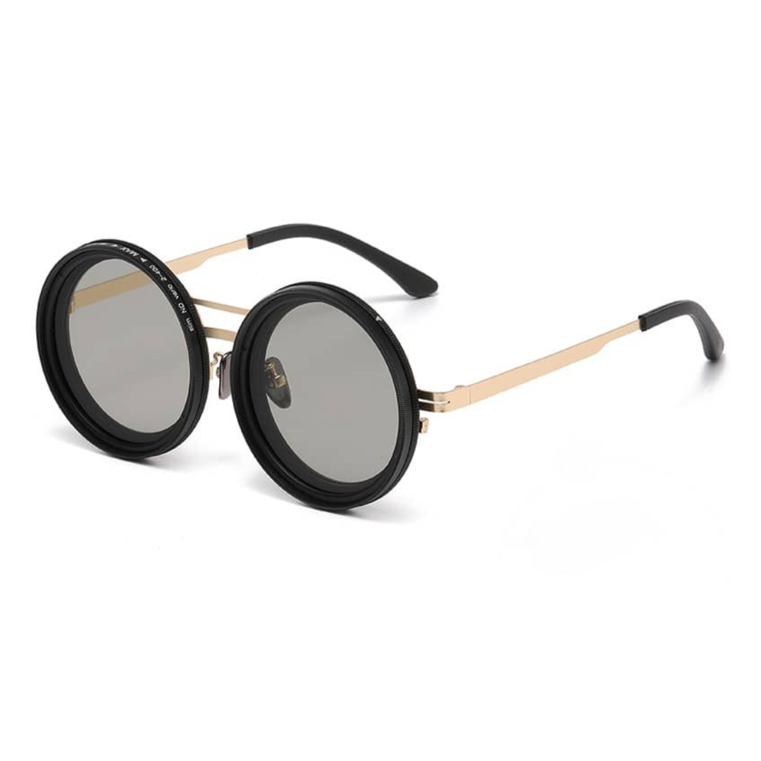 Lunettes de soleil polarisées rondes Optek X | Atténuation réglable