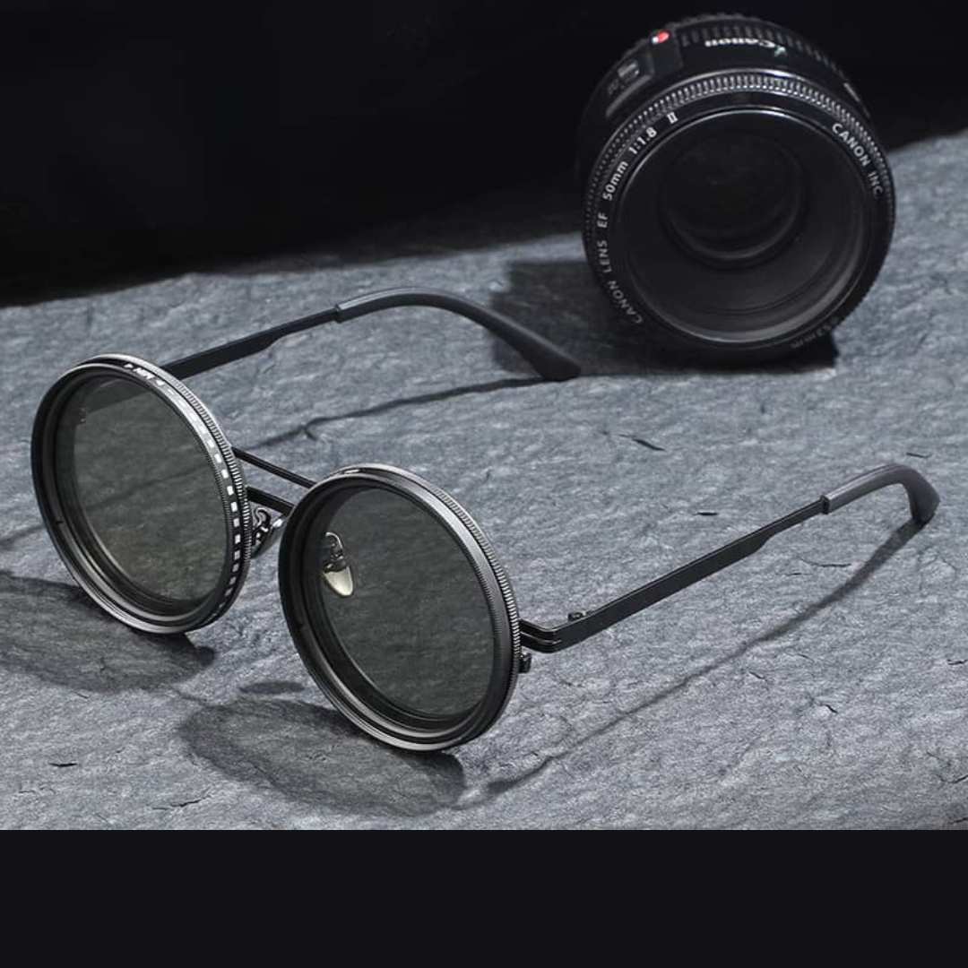 Lunettes de soleil polarisées rondes Optek X | Atténuation réglable